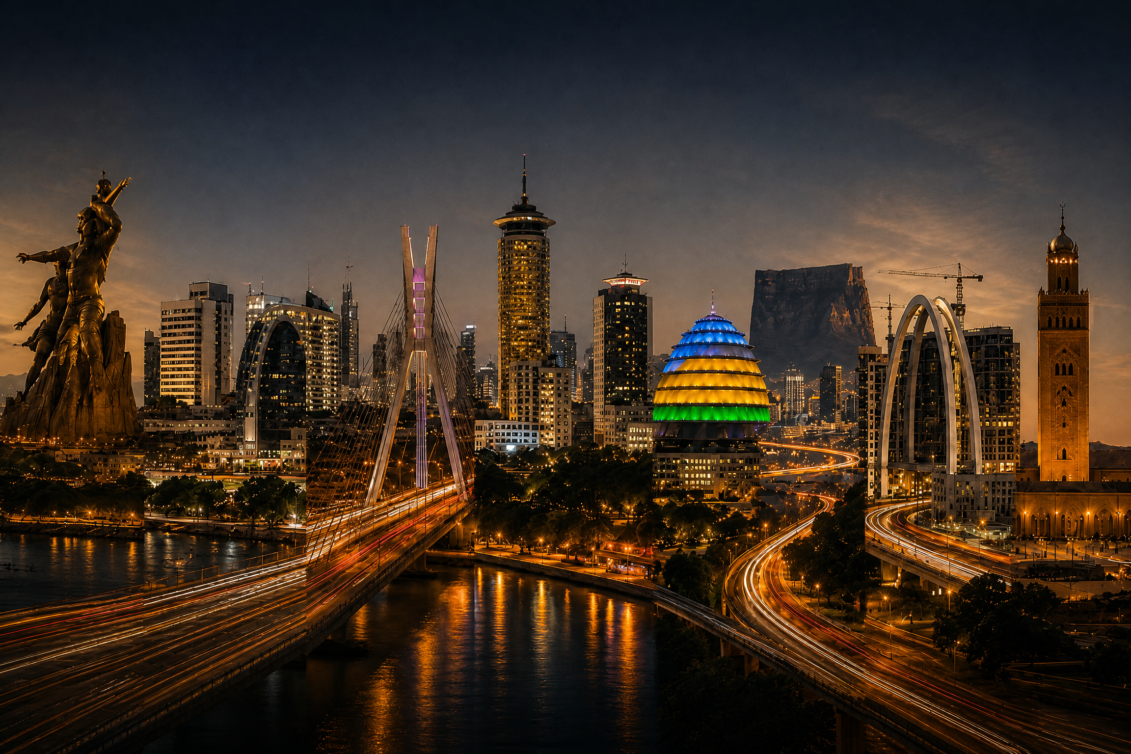 African cities skyline